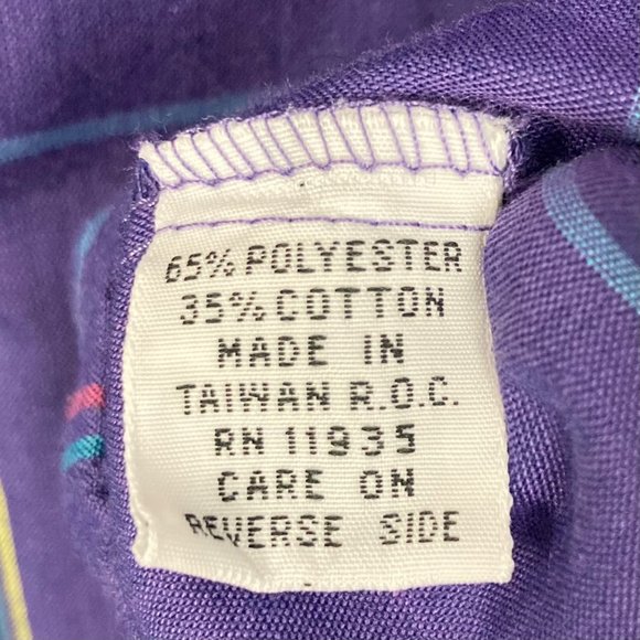 THE FOX COLLECTION - XL -  VINTAGE Purple Button Down Shirt - Picture 6 of 7